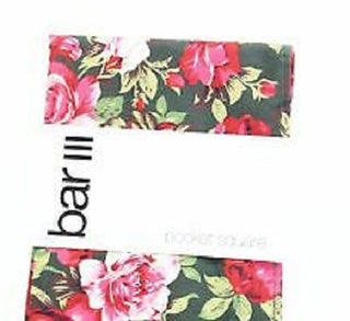 Bar III Mens' Carson Floral Lightweight Pocket Square Dark Green Size Regular