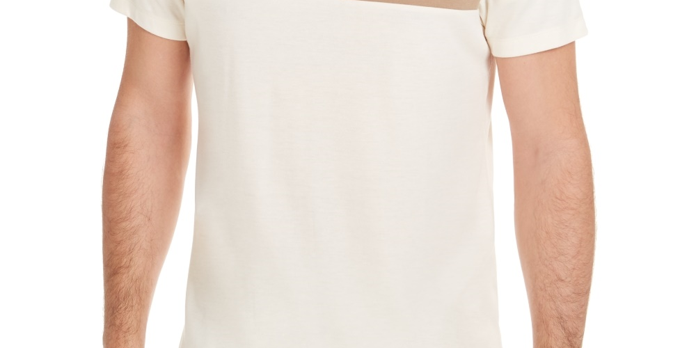 Alfani Men's Colorblocked Polo Shirt  Beige Size Medium