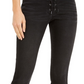 INC International Concepts Women's Lace Up Pull On Skinny Jeans Black Size 0