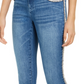 INC International Concepts Women's Tweed Trim High Rise Skinny Jeans Blue Size 2