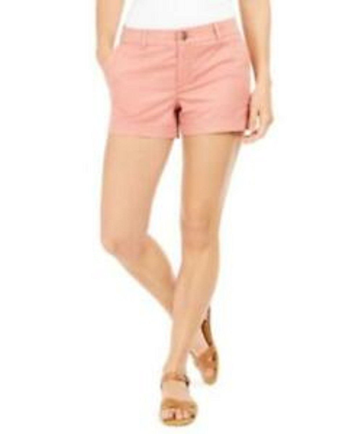 Style & Co Women's Chino Shorts Orange Size 10