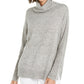 INC International Concepts Women's Melange Cowlneck Sweater Gray Size XX-Large