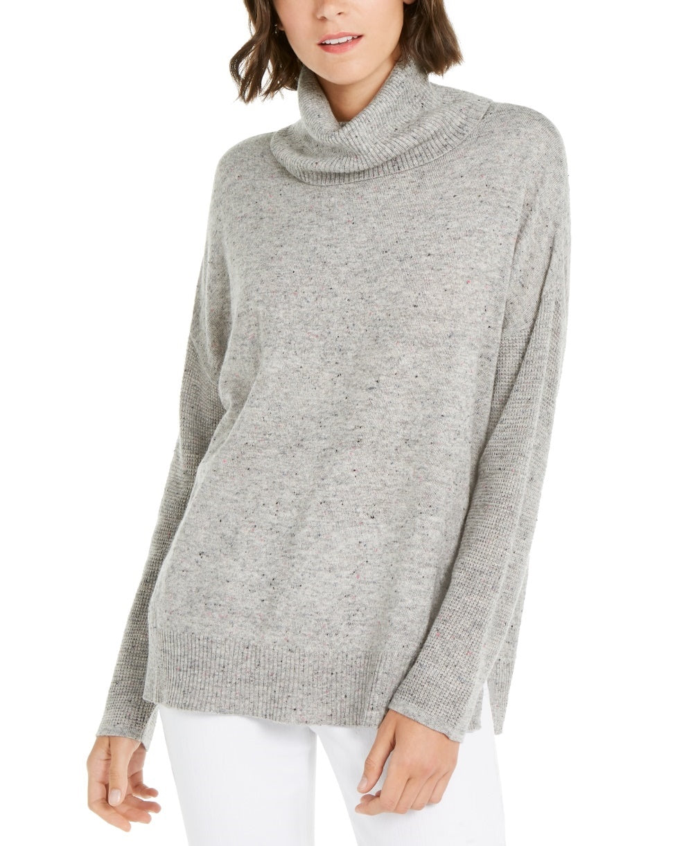INC International Concepts Women's Melange Cowlneck Sweater Gray Size XX-Large