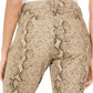 Style & Co Women's Curvy Tummy-Control Printed Skinny Jeans Brown Size 18