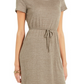 Style & Co Women's Textured Tie Waist Maxi Dress  Green Size X-Small