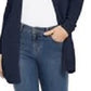 Charter Club Women's Open Front Curved Hem Completer Sweater Blue Size X-Large