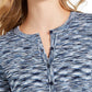 Charter Club Women's Space Dyed Button Cardigan  Blue Size X-Large