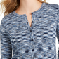 Charter Club Women's Space-Dyed Button Cardigan Blue Size XX-Large