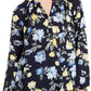 Charter Club Women's Floral-Print Georgette Blouse Yellow Size Extra Large