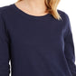 Charter Club Women's Layered Look Cotton Top Blue Size XX-Large
