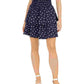 Maison Jules Women's Polka Dot Short Ruffled Skirt Navy Size X-Large