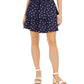 Maison Jules Women's Polka Dot Short Ruffled Skirt Navy Size X-Large