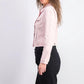 Maison Jules Women's Puff-Sleeve Denim Jacket Pink Size X-Large