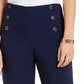 Charter Club Women's Twill Cropped Sailor Pants Blue Size 8