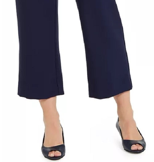 Charter Club Women's Twill Cropped Sailor Pants Blue Size 8