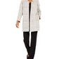 Alfani Women's Open Front Jacquard Jacket Gray Size Petite Large