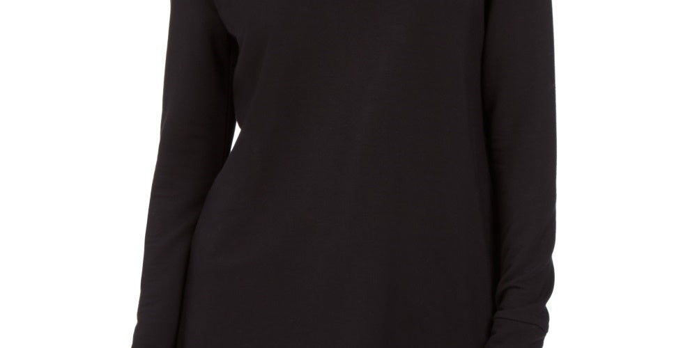 Charter Club Women's Cowlneck Top Black Size X-Small