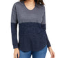 Style & Co Women's Colorblocked Hoodie Navy Size X-Small