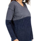 Style & Co Women's Colorblocked Hoodie Navy Size X-Small