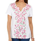 Karen Scott Women's Floral Print Top Pink Size Petite Small