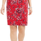 Karen Scott Women's Printed Boat Neck Dress Red Size Small