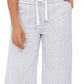 Style & Co Women's Striped Linen Cropped Pants Navy Size Small