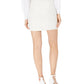 INC International Concepts Women's Belted Tweed A-Line Skirt White Size 12