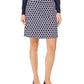 Charter Club Women's Printed Skort Blue Size Medium
