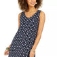 Style & Co Women's Cross-Back Printed Dress Navy Size Small
