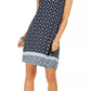 Style & Co Women's Cross-Back Printed Dress Navy Size Small