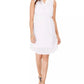 Style & Co Women's Textured Cotton Dress White Size X-Large