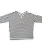 Style & Co Women's Striped Lace-Up Hoodie  Navy Size Medium