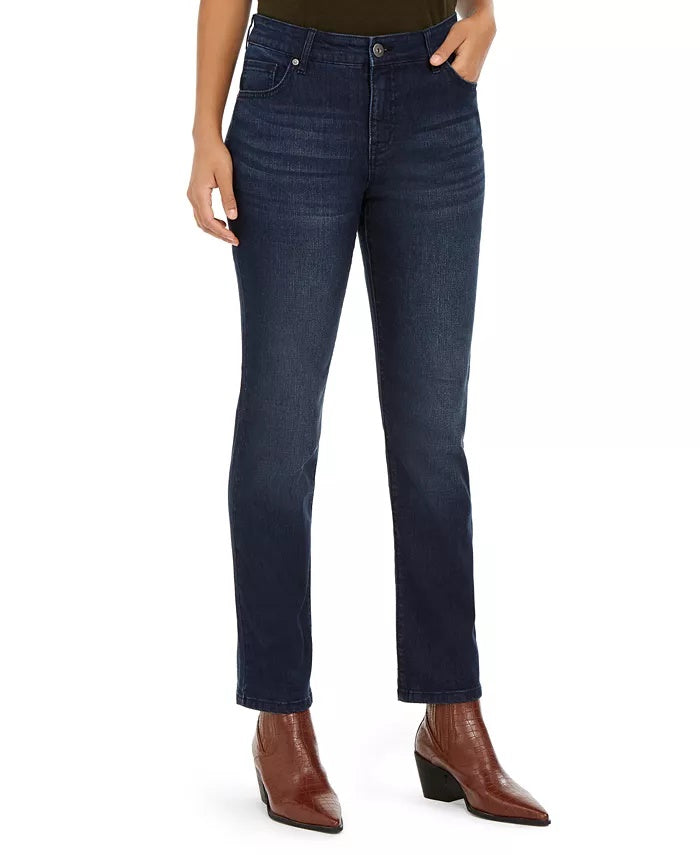 Style & Co Women's Modern Straight Mid Rise Jeans White Size 6