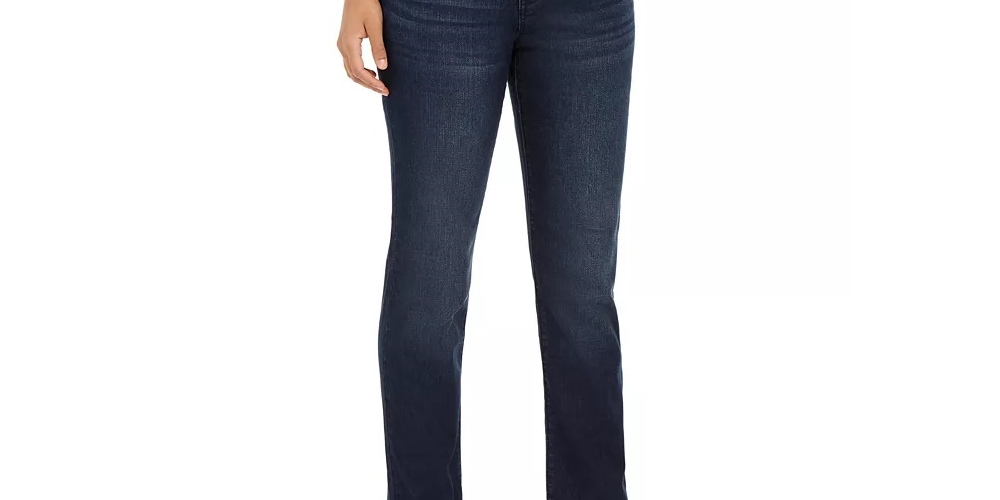 Style & Co Women's Modern Straight Mid Rise Jeans White Size 6