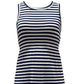 Style & Co Women's Striped Sleeveless Maxi Dress  Navy Size Medium