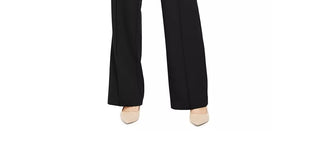 Alfani Women's Pintuck Tummy Control Trousers Black Size 16 Petite