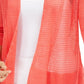 Alfani Women's Mixed-Stitch Open-Front Linen-Blend Cardigan Red Size XX-Large