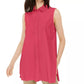 Alfani Women's Petite Long Sleeve Knit Collared Tunic Dark Pink Size Medium