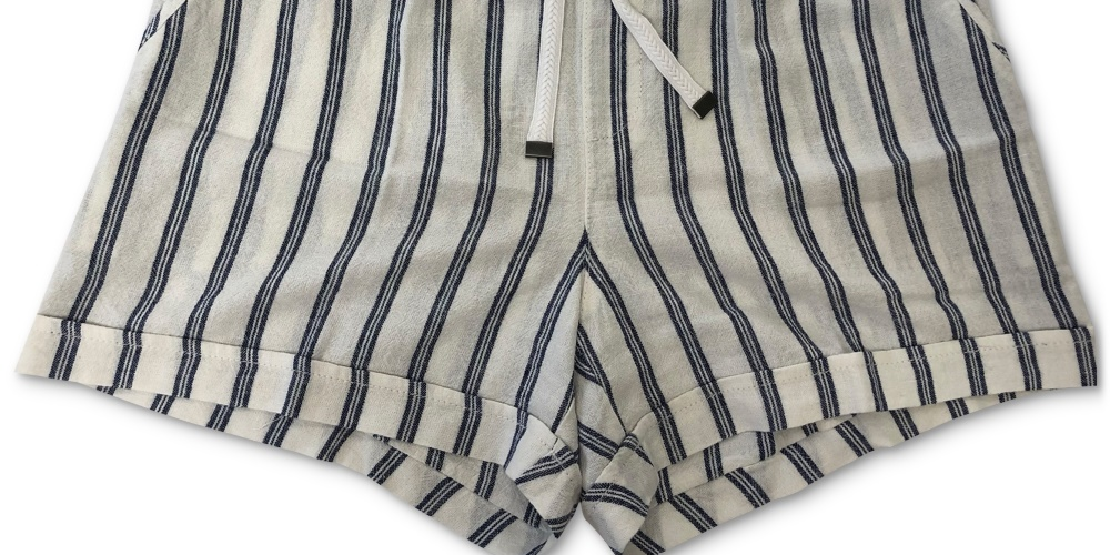 Style & Co Women's Striped Shorts White Size Large