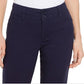 Charter Club Women's Button Cuff Tummy Control Capri Pants Blue Size 10