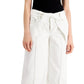 INC International Concepts Women's Tie-Waist Culotte Pants White Size 2