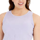 INC International Concepts Women's Plus Ribbed Tank Top Purple Size 3X