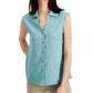 Alfani Women's Sleeveless Blouse Green Size XX-Large