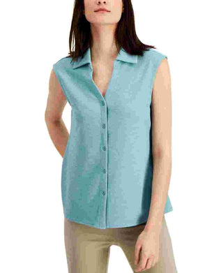 Alfani Women's Sleeveless Blouse Green Size XX-Large