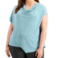 Alfani Women's Plus Solid Stretch Blouse Green Size 3X