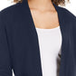 Charter Club Women's Open-Front Peplum Cardigan Blue Size Large
