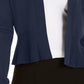Charter Club Women's Open-Front Peplum Cardigan Blue Size Large