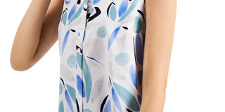 Alfani Women's Printed Tunic Shirt Navy Size Petite Medium