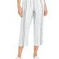 Charter Club Women's Striped Capri Pants Blue Size Large