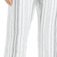 Charter Club Women's Striped Capri Pants Blue Size Large